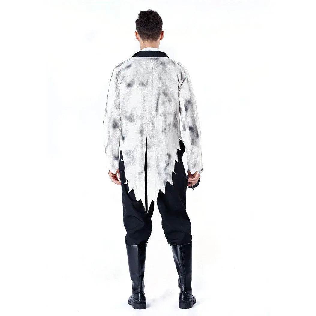 Horror Ghost Bride Couples Costume Halloween Outfits Cosplay Party Carnival - Azufun