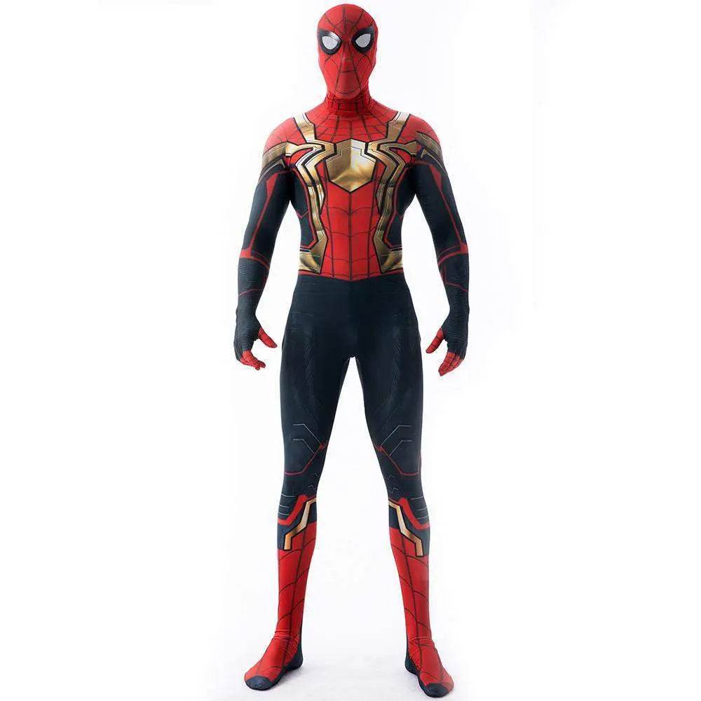 Iron Spider-Man No Way Home Peter Benjamin Parker Costume Cosplay Jumpsuit Halloween - Azufun