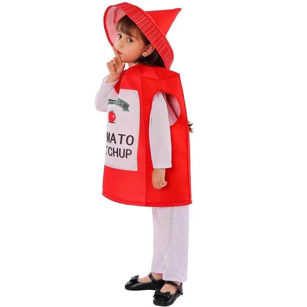 Ketchup Kids Funny Stage Performance Cosplay Costumes Halloween - Azufun