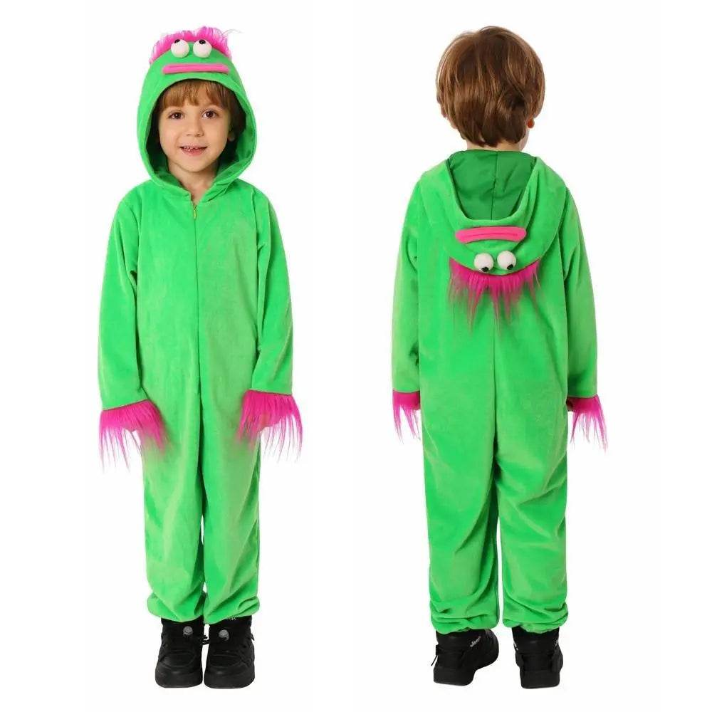 Kids Green Ugly Doll Jumpsuit Party Cosplay Costumes Halloween - Azufun