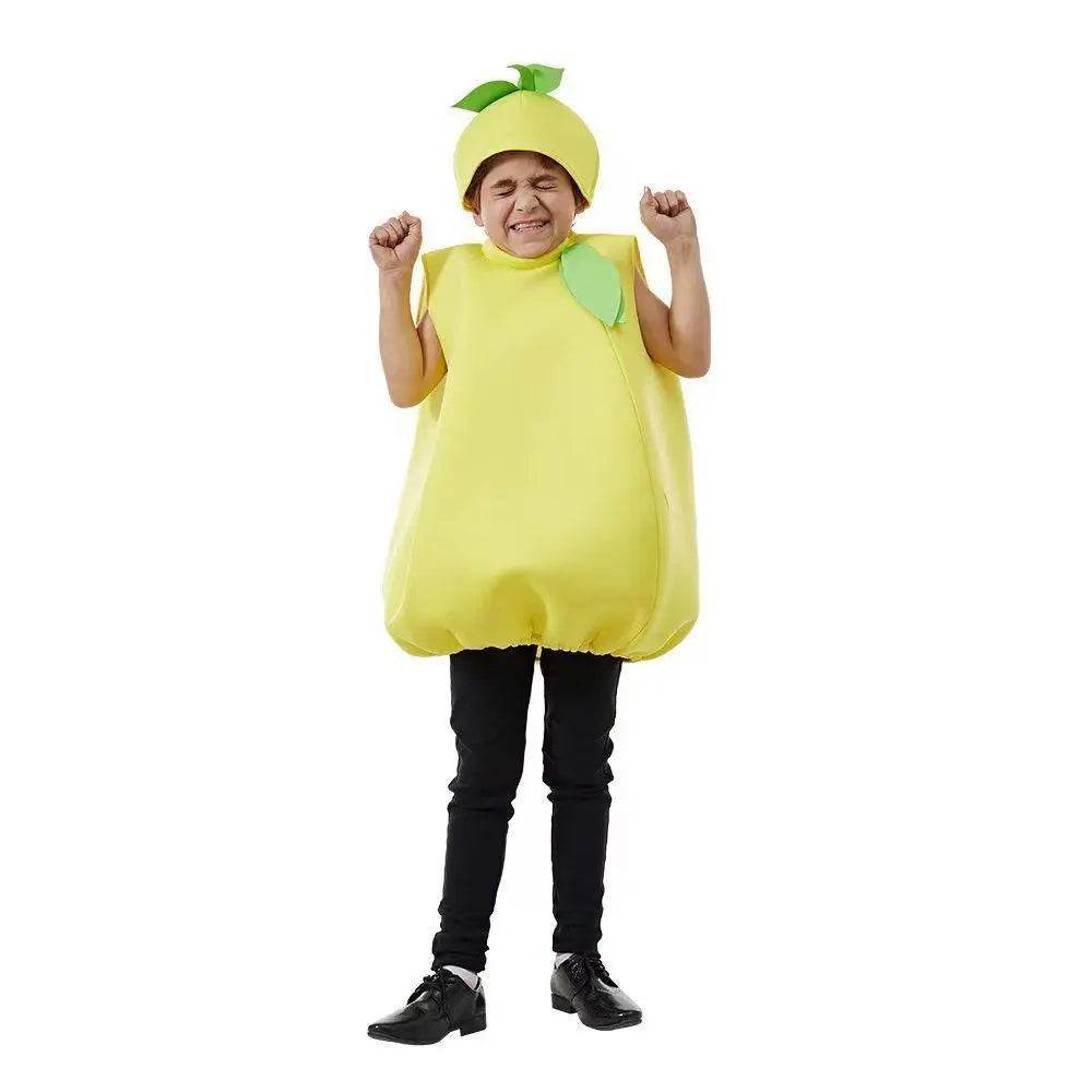 Kids Lemon Baby Fruit Jumpsuit Halloween Cosplay School Party Costumes - Azufun