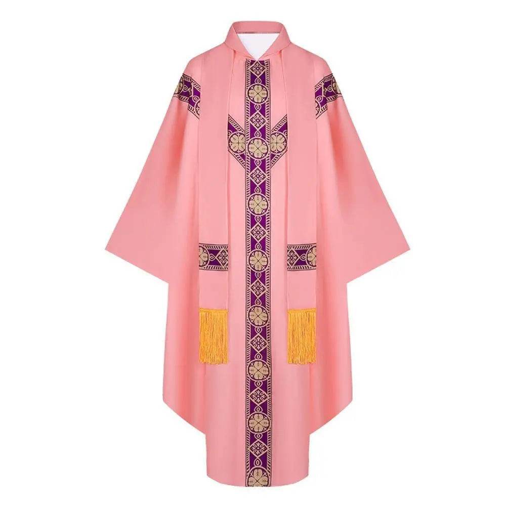 Medieval Cloak Spliced Priest Uniform Cosplay Costume Outfits Halloween Carnival Suit - Azufun