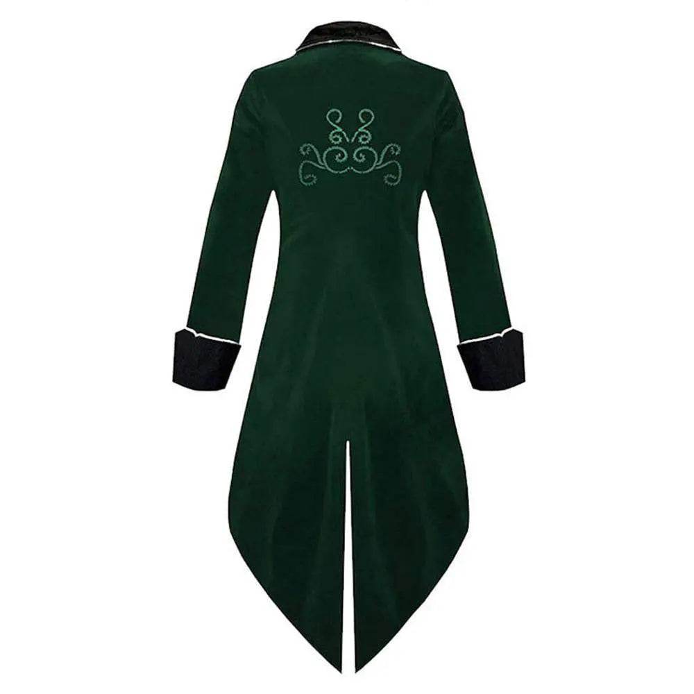 Medieval Steampunk Tailcoat Halloween Costumes Vampire Gothic Jackets Vintage Coat For Men - Azufun