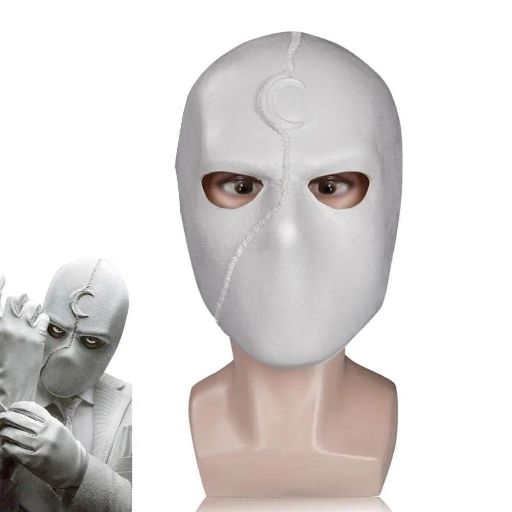 Moon Knight Marc Specto Mask Cosplay Latex Helmet Halloween Party Prop - Azufun