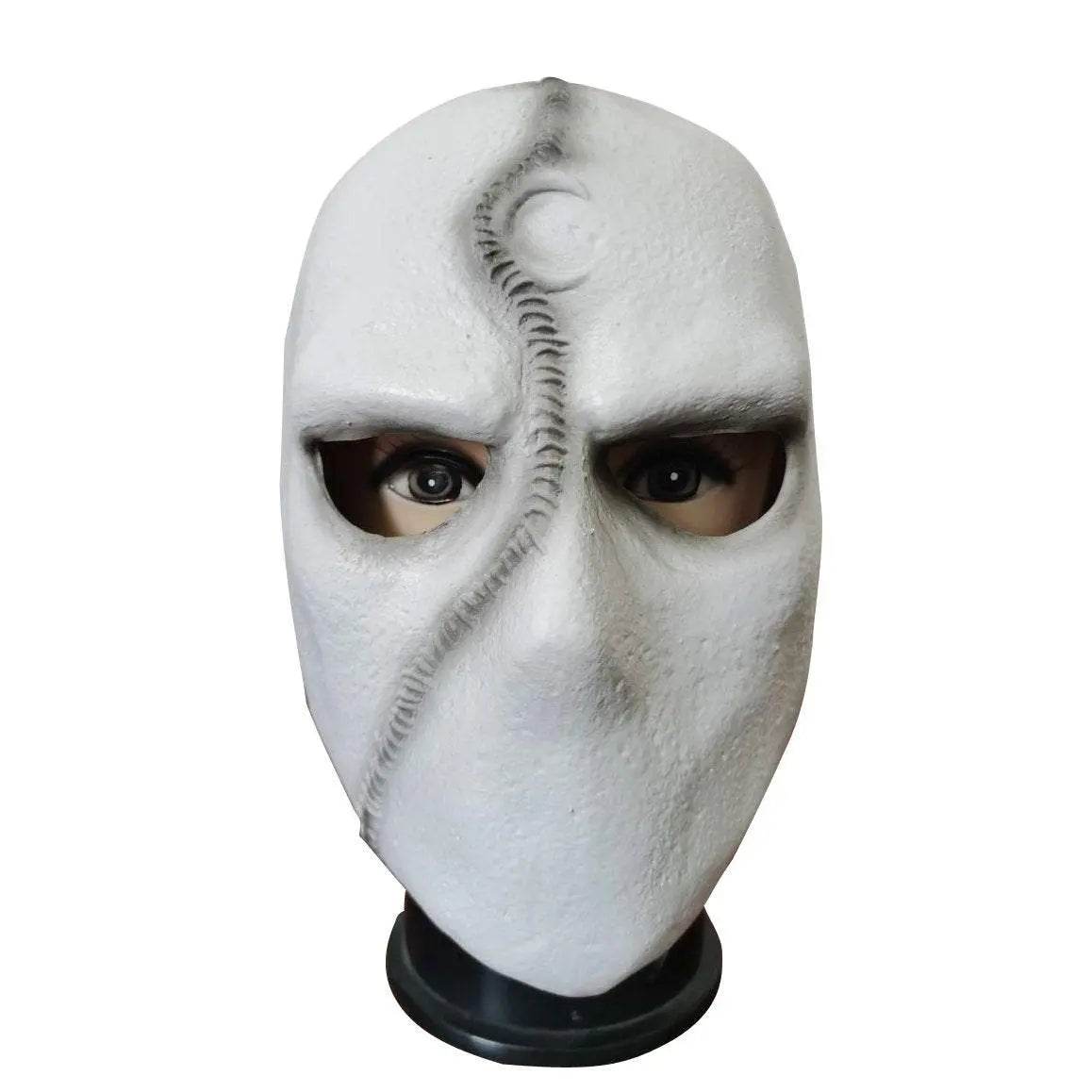Moon Knight Marc Specto Mask Cosplay Latex Helmet Halloween Party Prop - Azufun