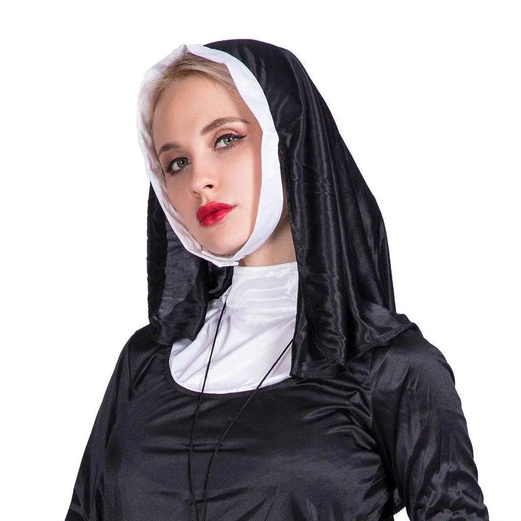 Nun Costume Halloween Outfits Performance Cosplay Party Carnival - Azufun