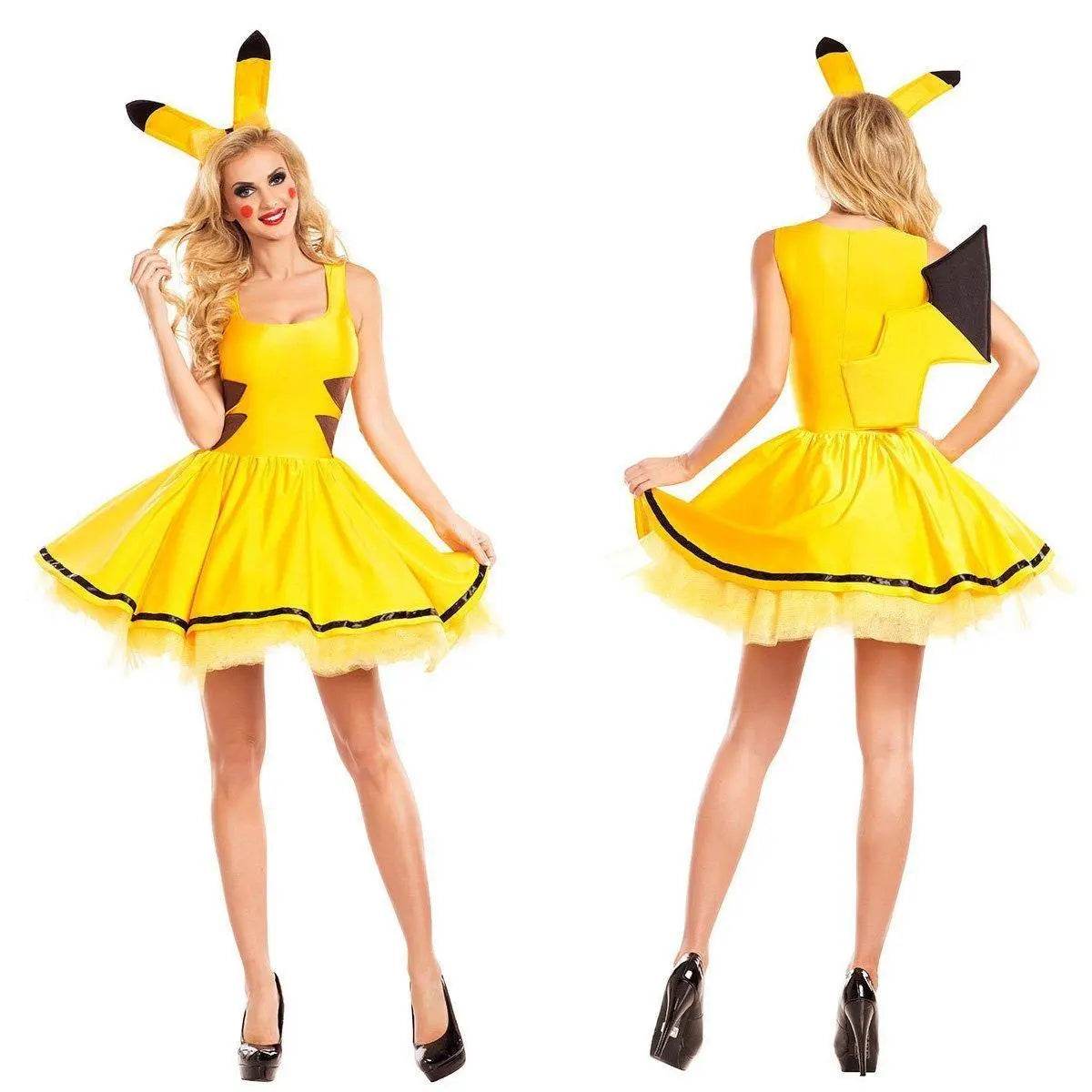 Pikachu animal costume Halloween party cosplay dress - Azufun