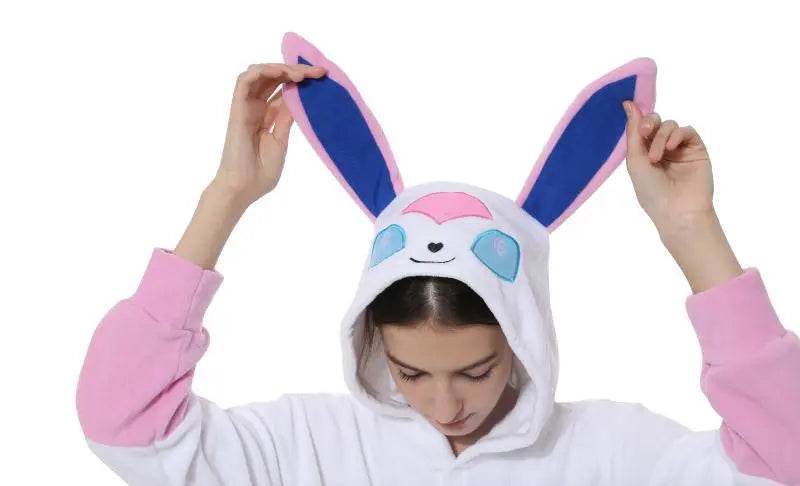 Pokemon Eevee Sylveon Kigurumi Onesie for Adults - Azufun