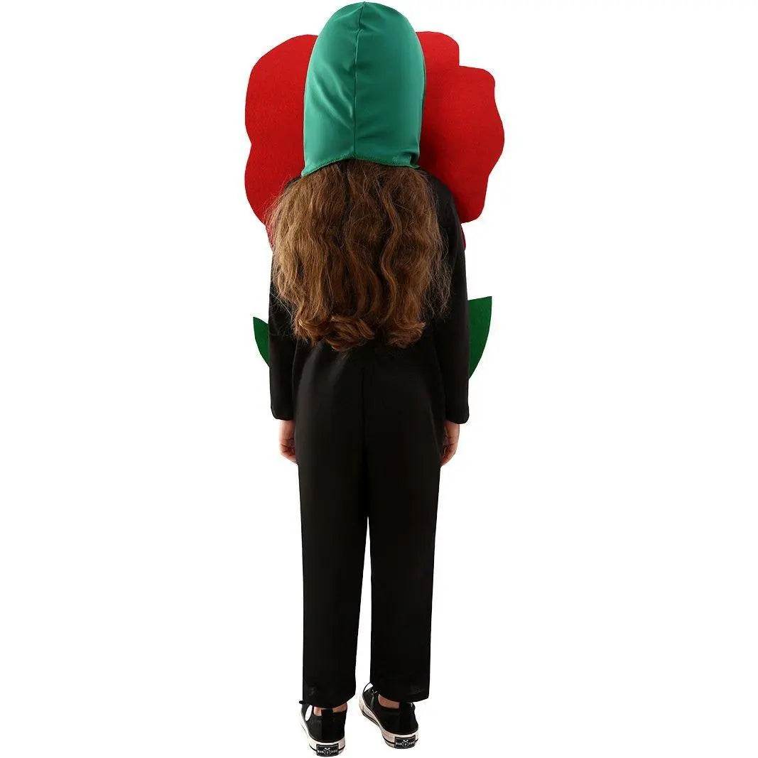 Rose Flower Children's Day Kids Jumpsuit Stage Party Cosplay Costumes - Azufun