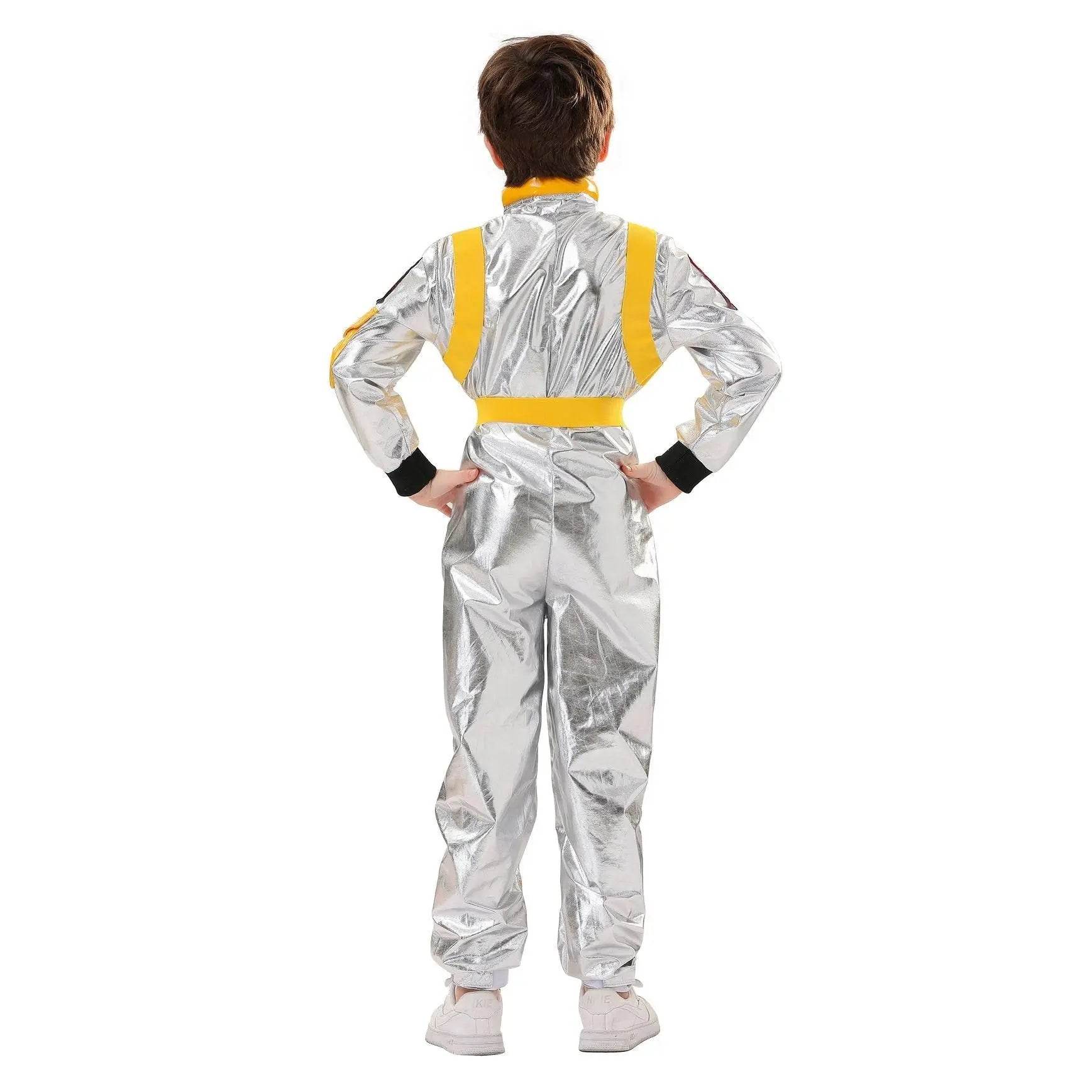 Space Suit Astronaut Couples Costume Carnival Halloween For Kids Girls Boys - Azufun