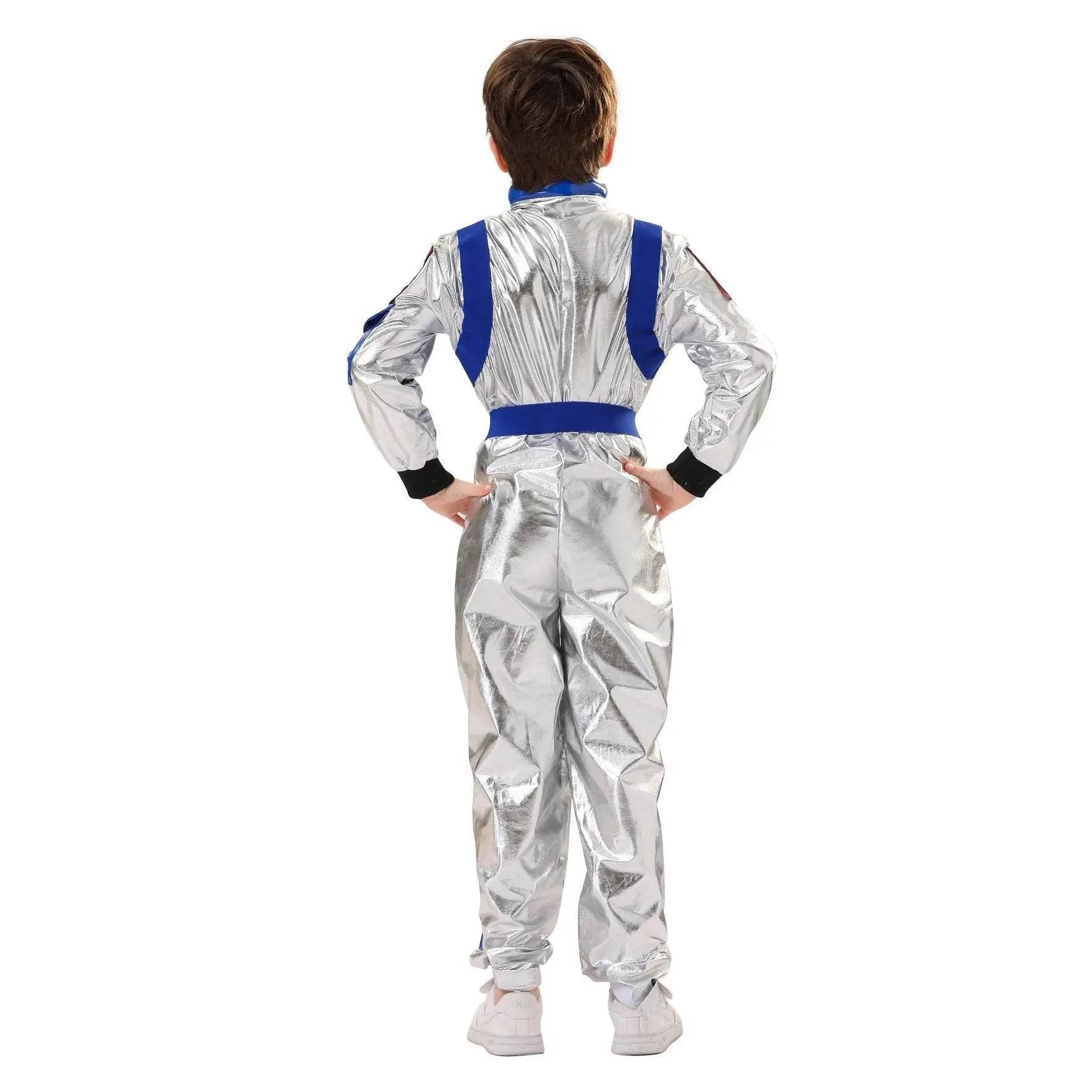 Space Suit Astronaut Couples Costume Carnival Halloween For Kids Girls Boys - Azufun