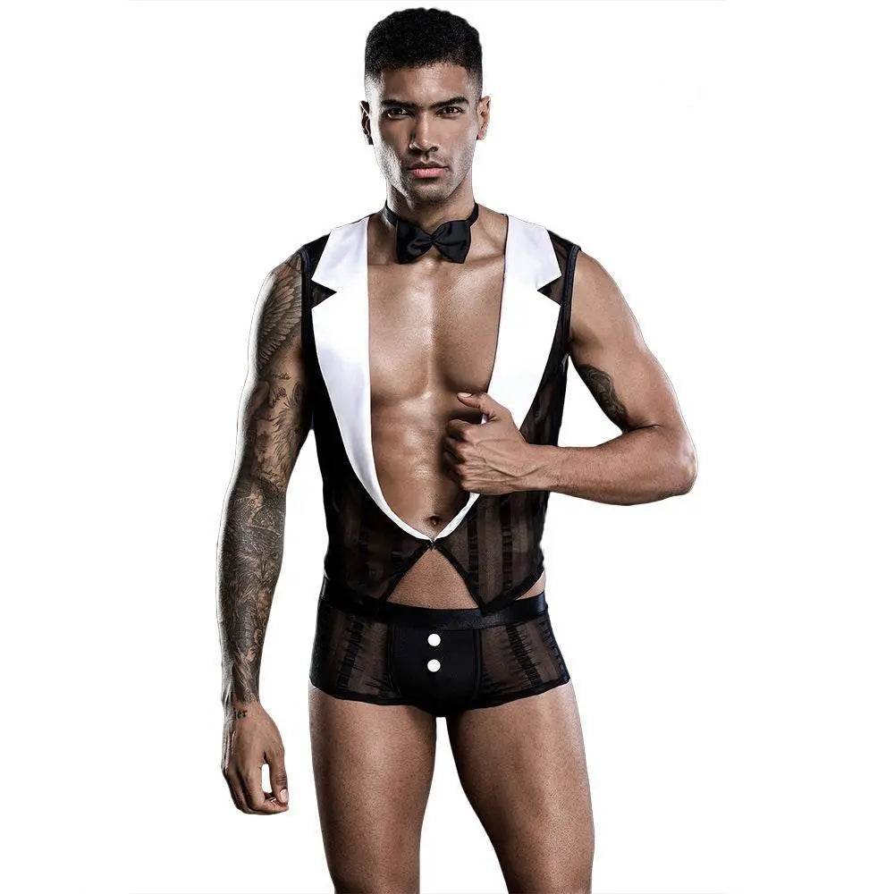 Stag do Gay Waiter Party Costume Night Club Uniform - Azufun