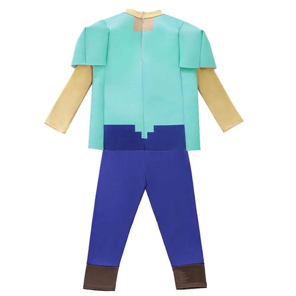 Steve Costume Minecraft Herobrine Notch Alex Cosplay Stage Game Costumes Suits For Kids - Azufun