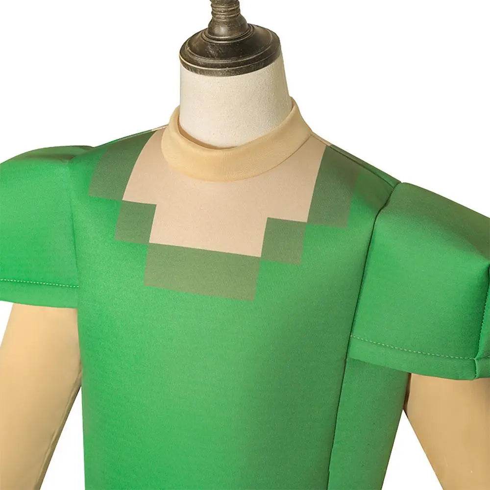 Steve Costume Minecraft Herobrine Notch Alex Cosplay Stage Game Costumes Suits For Kids - Azufun