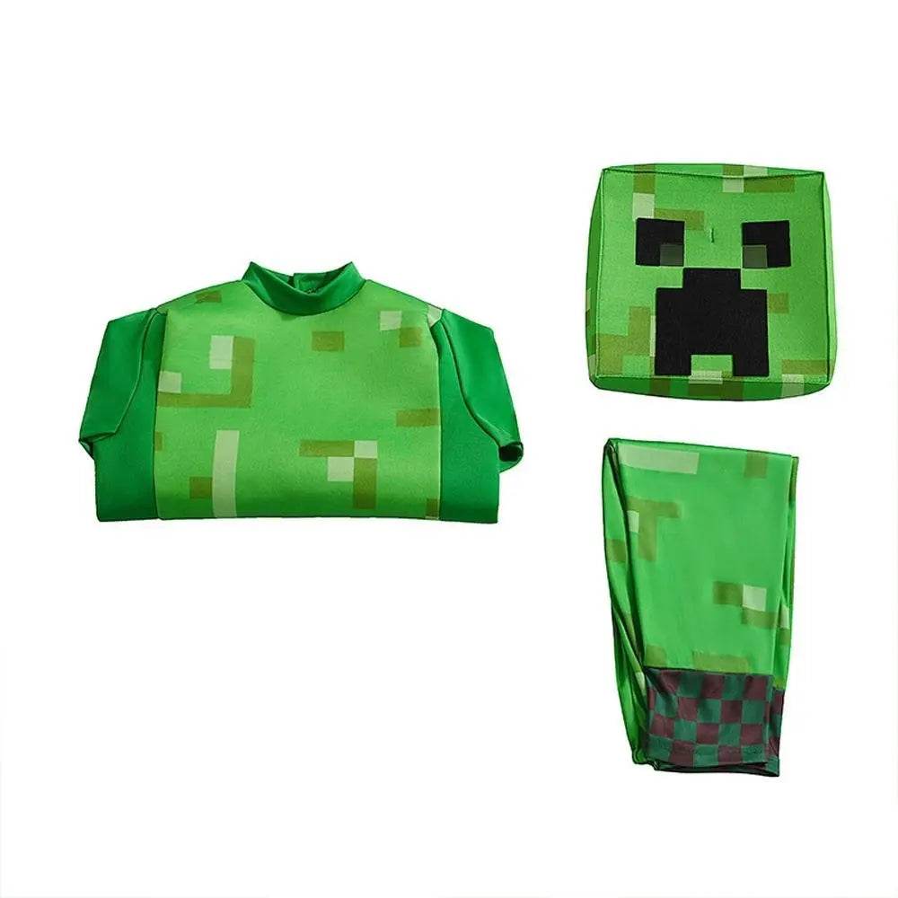 Steve Costume Minecraft Herobrine Notch Alex Cosplay Stage Game Costumes Suits For Kids - Azufun