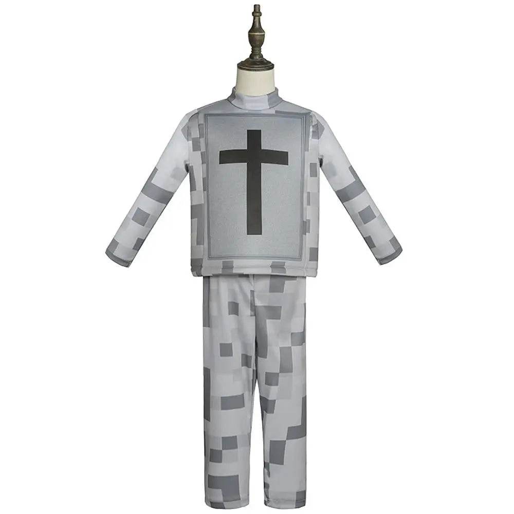 Steve Costume Minecraft Herobrine Notch Alex Cosplay Stage Game Costumes Suits For Kids - Azufun