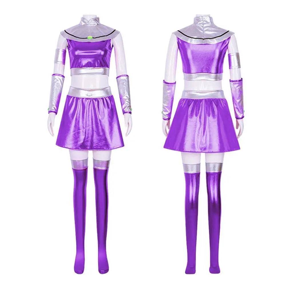 Teen Titans Cosplay Costume Princess Koriand'r Anime Suit Outfit Sets Up For Adults - Azufun