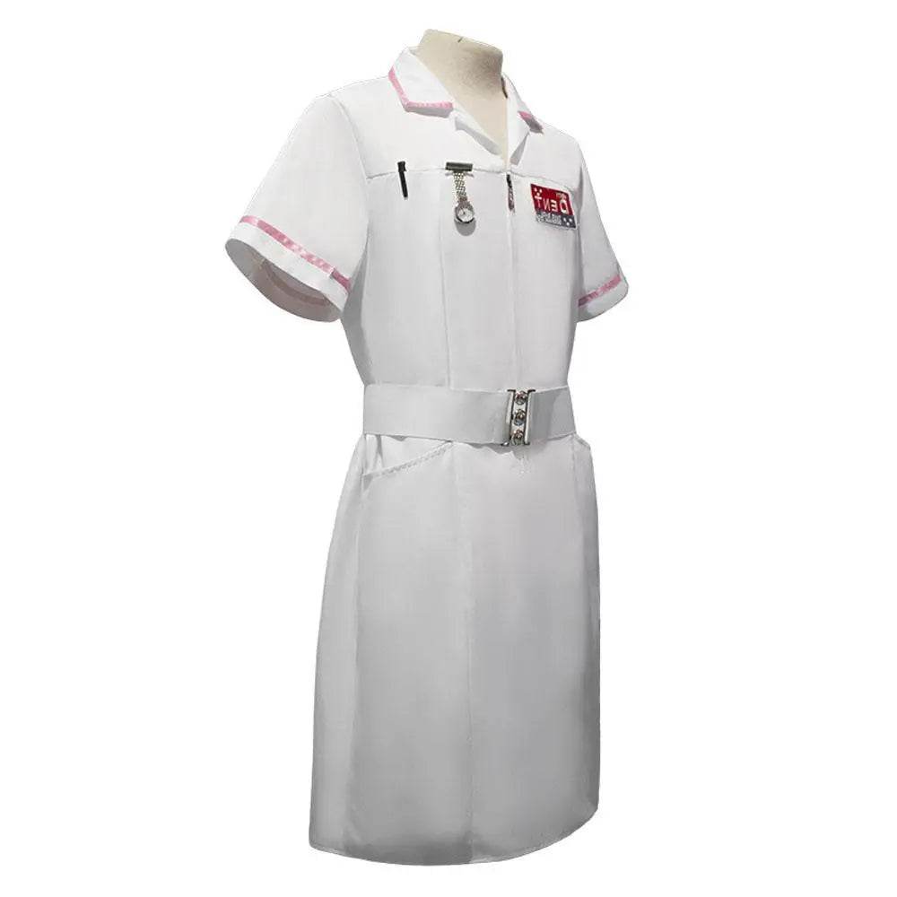The Dark Knight Joker Cosplay Costume Nurse Uniform Set Adult Halloween Dress Set - Azufun