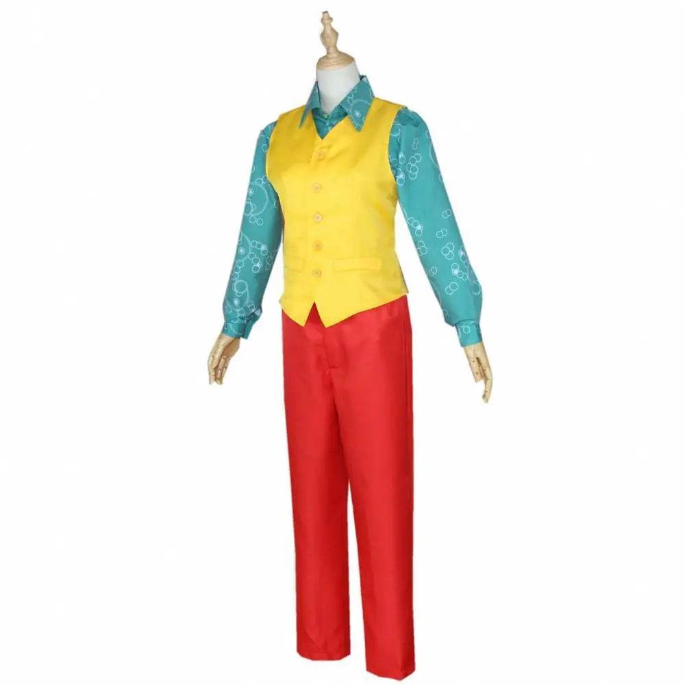 The Joker Cosplay Costume Halloween Party Joaquin Phoenix Clown Outfit Suit for Men - Azufun