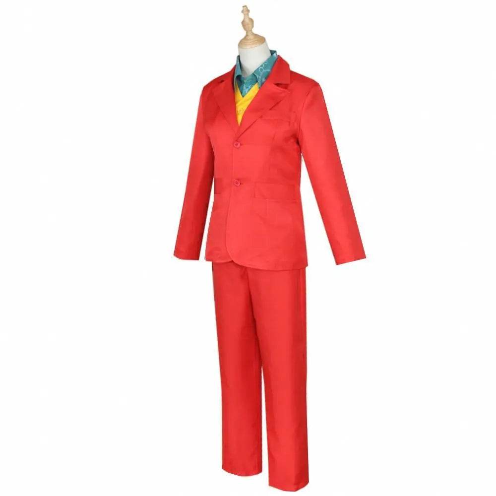 The Joker Cosplay Costume Halloween Party Joaquin Phoenix Clown Outfit Suit for Men - Azufun