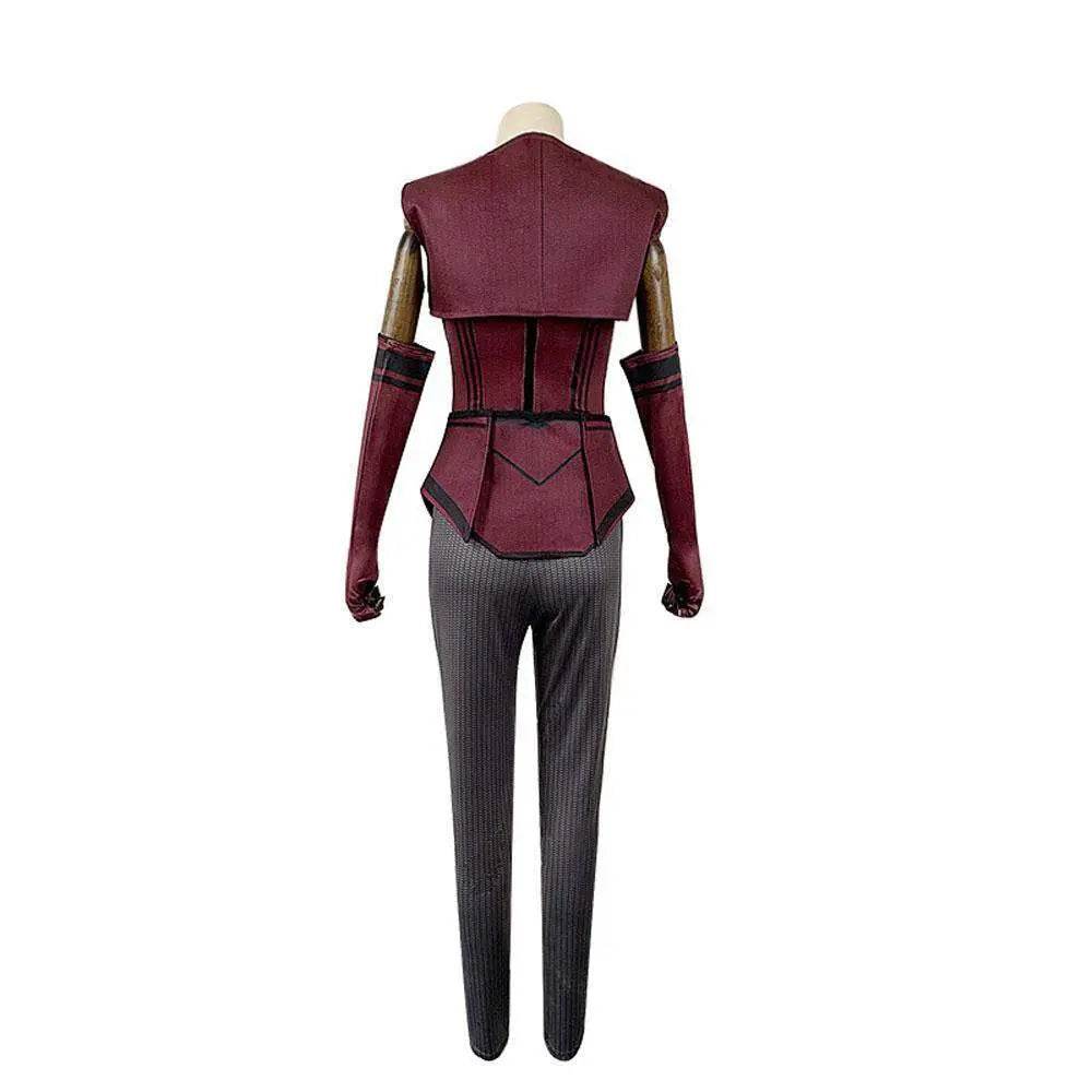 Wanda Maximoff Costume Cosplay Jumpsuit Red Witch Cloak Halloween Outfit for Woman - Azufun