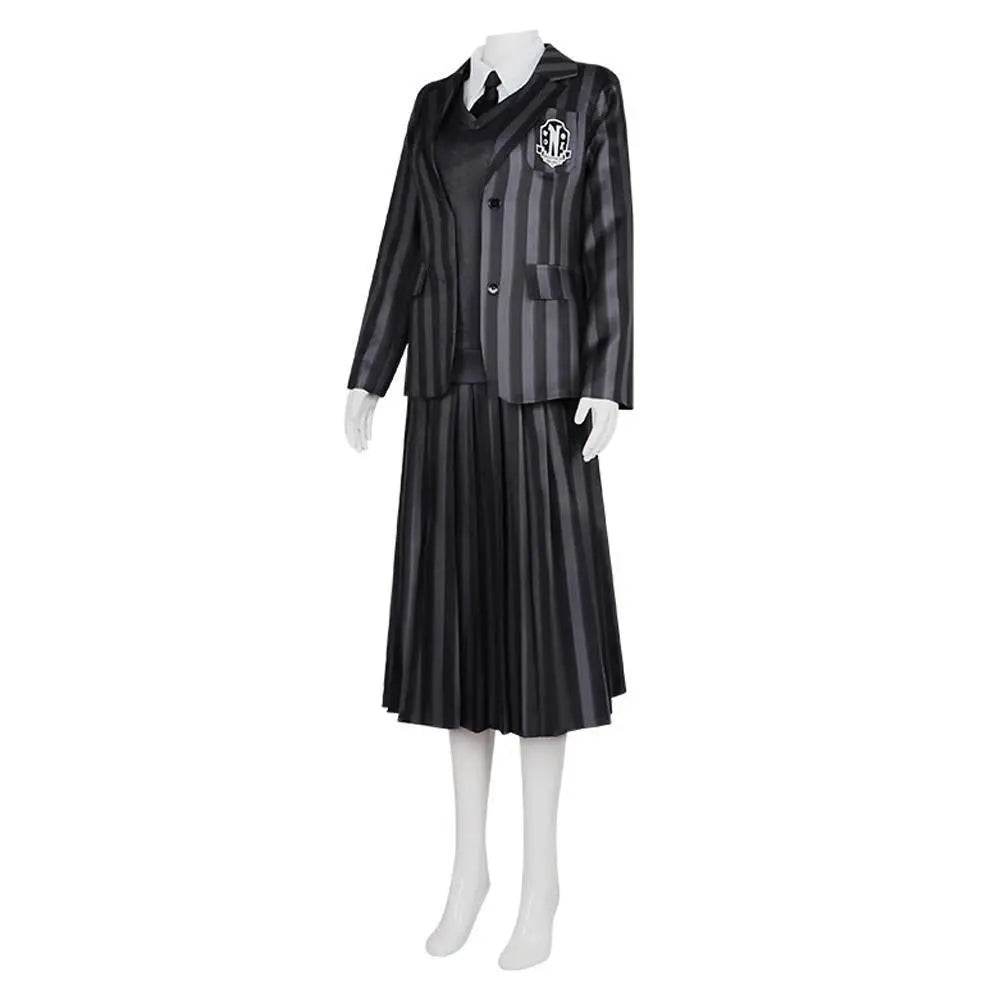 Wednesday Costume The Addams Family Cosplay Costumes Skirt Suit For Women - Azufun