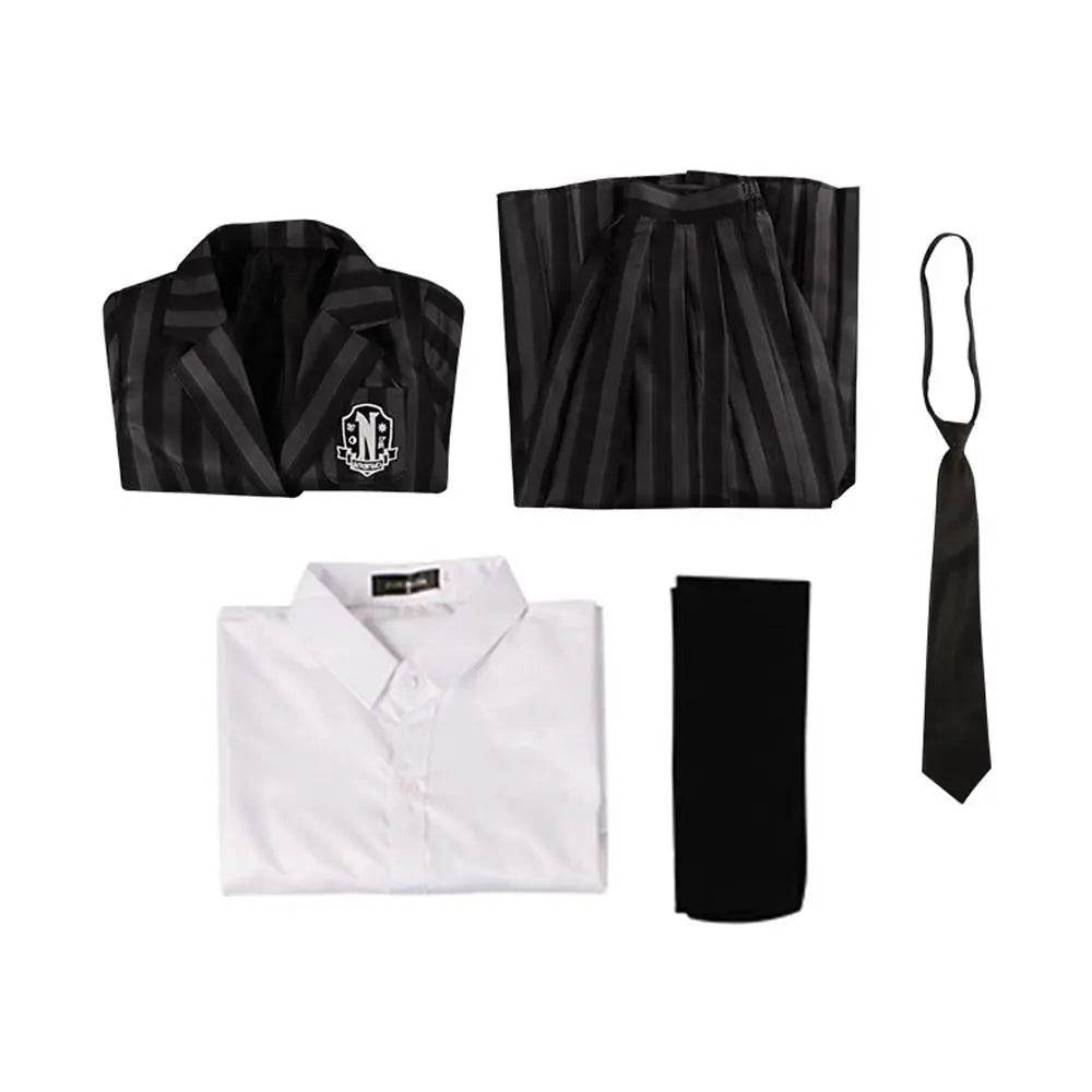 Wednesday Costume The Addams Family Cosplay Costumes Skirt Suit For Women - Azufun