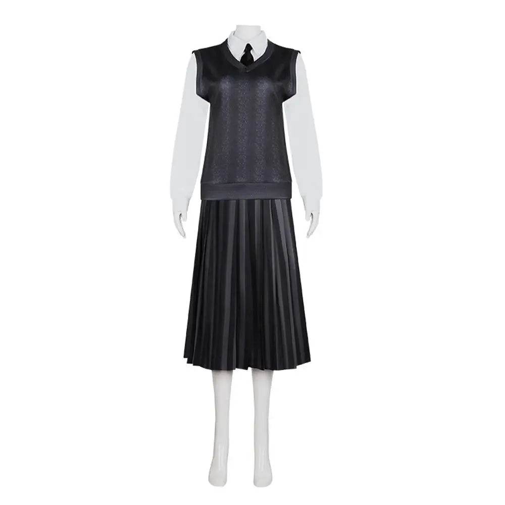 Wednesday Costume The Addams Family Cosplay Costumes Skirt Suit For Women - Azufun
