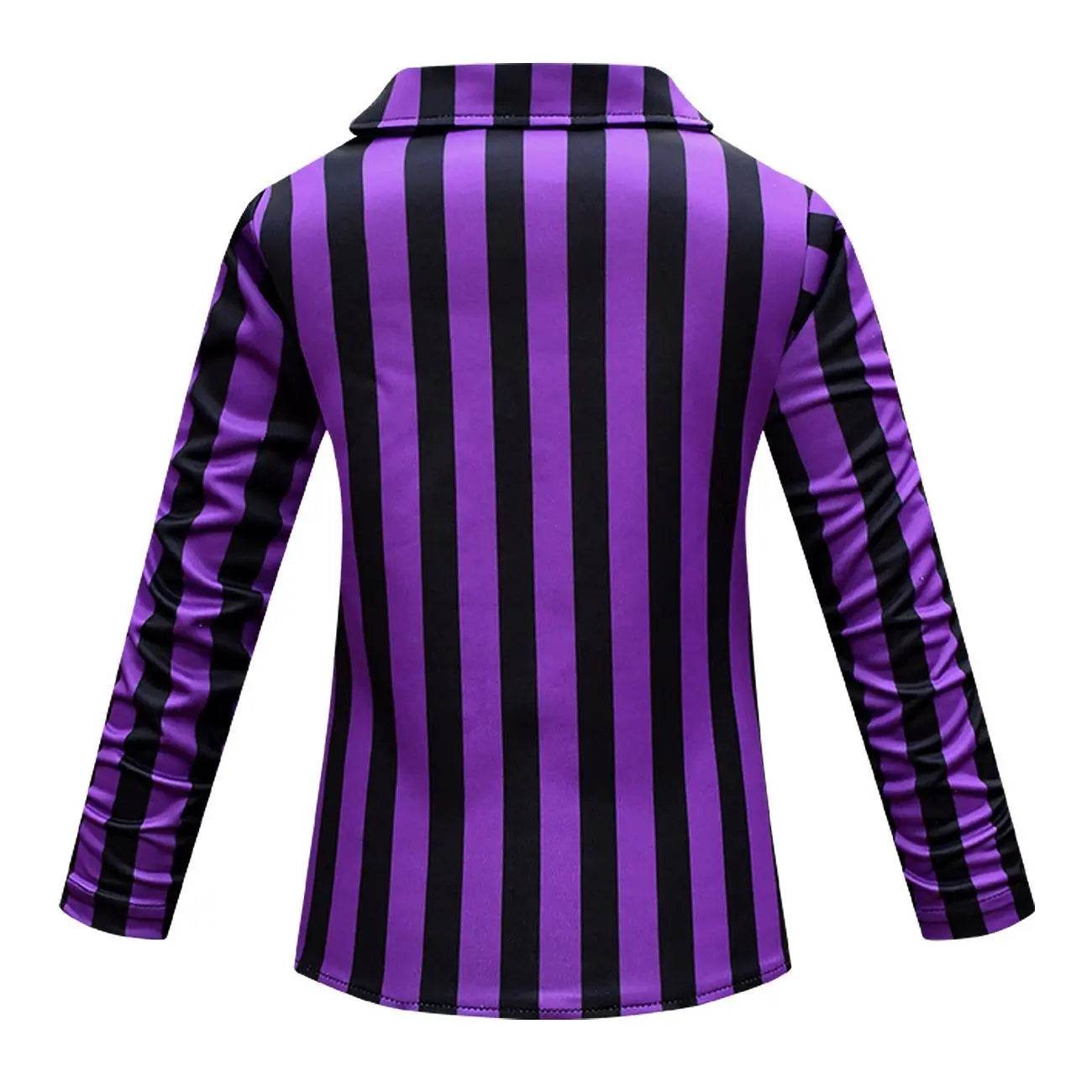 Wednesday Costume The Addams Family Cosplay Long Sleeve suit skirt For Kids - Azufun