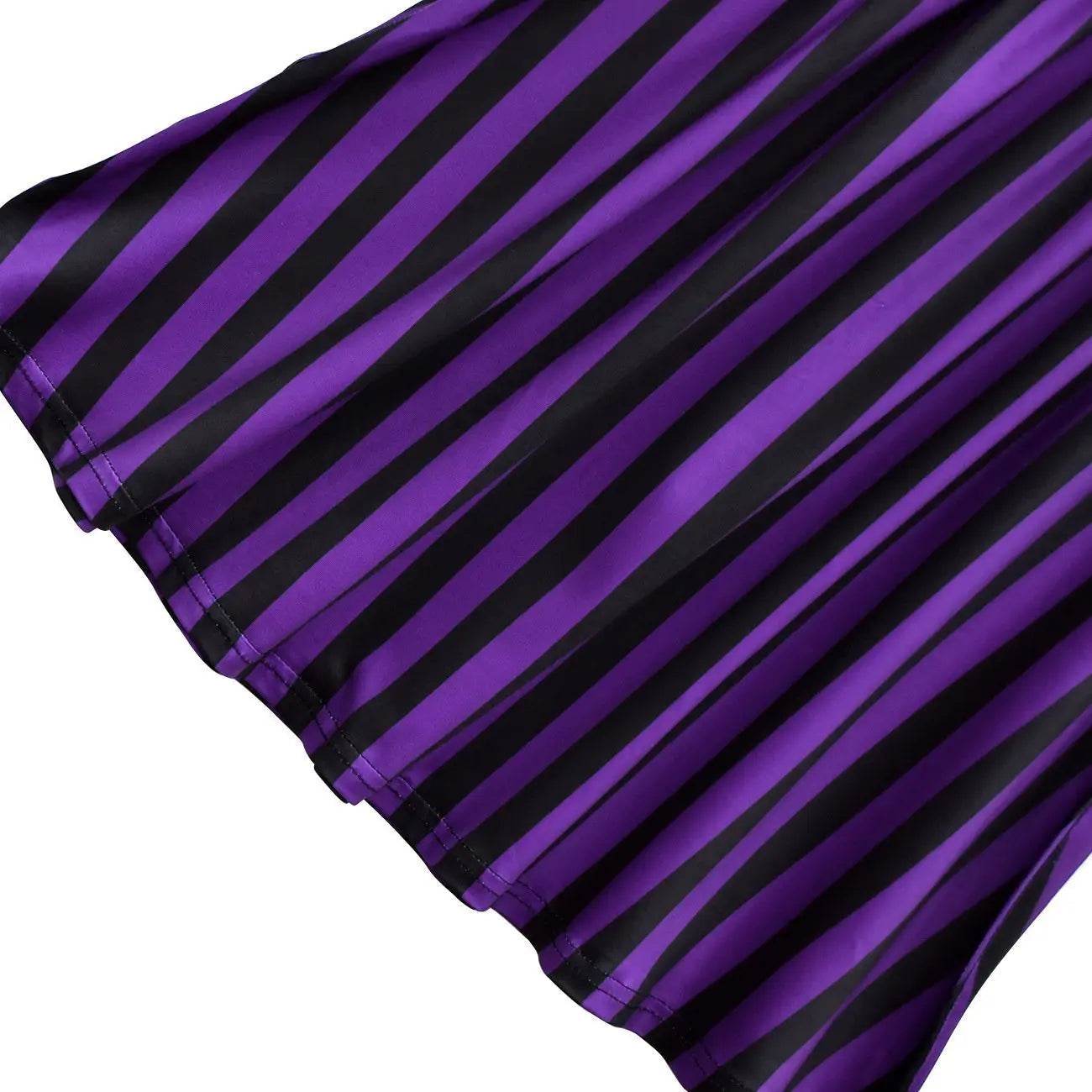 Wednesday Costume The Addams Family Cosplay Striped Dress For Kids - Azufun