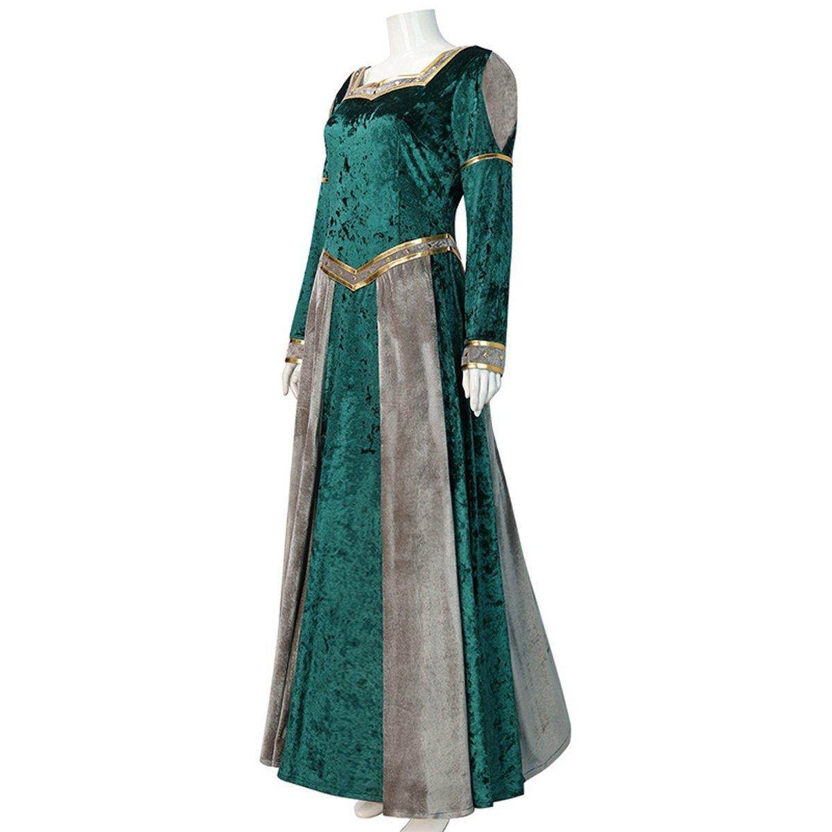Anime Movie Shrek Princess Fiona Dress Halloween Carnival Suit Cosplay Costume For Adults - Azufun