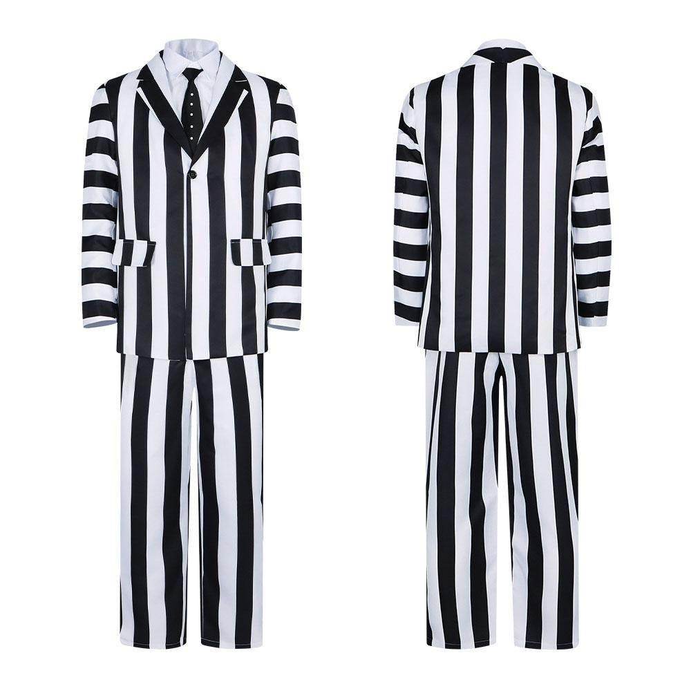 Beetlejuice 2 Michael Keaton Costume Party Halloween Suit - Azufun