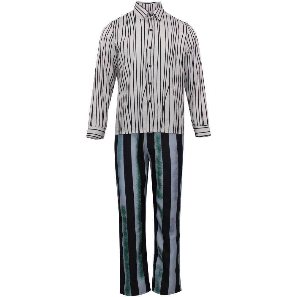 Beetlejuice 2 Michael Keaton Costume for men Party Halloween Suit - Azufun