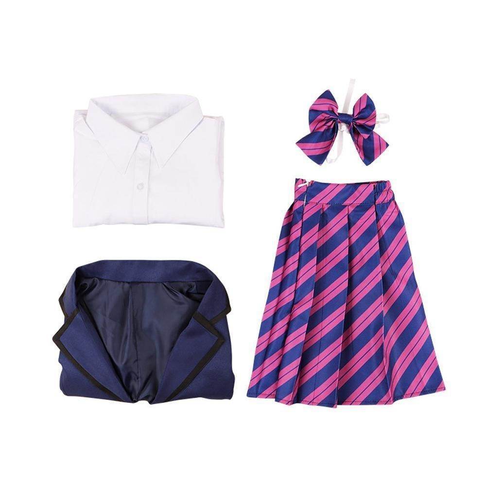 Can't Communicate Uniform Dress Cosplay Costume Skirt Outfit Anime Halloween Shirt Coat with Tie for Women - Azufun