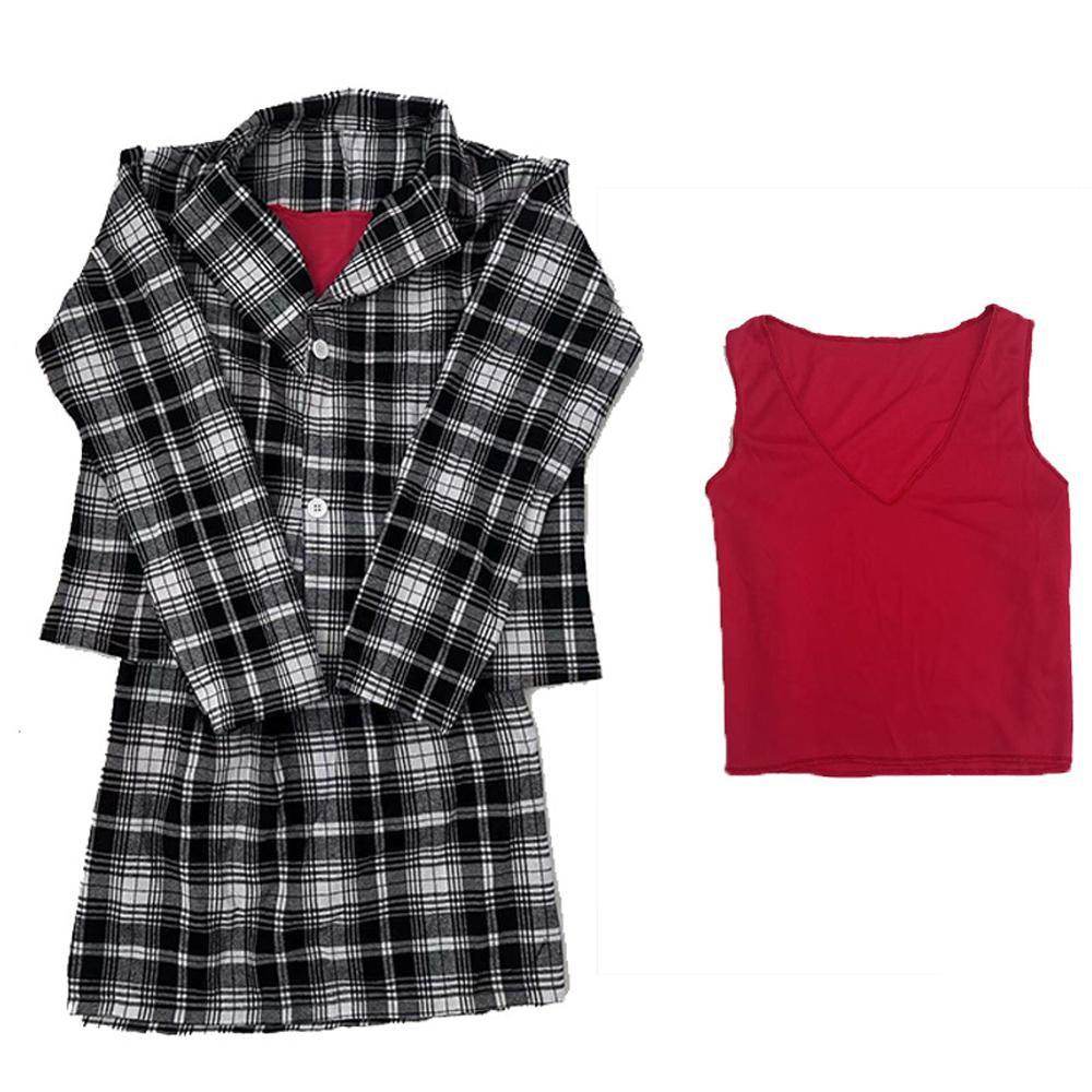 Clueless Dionne Costume School Uniform Dress Outfit Cosplay Halloween - Azufun