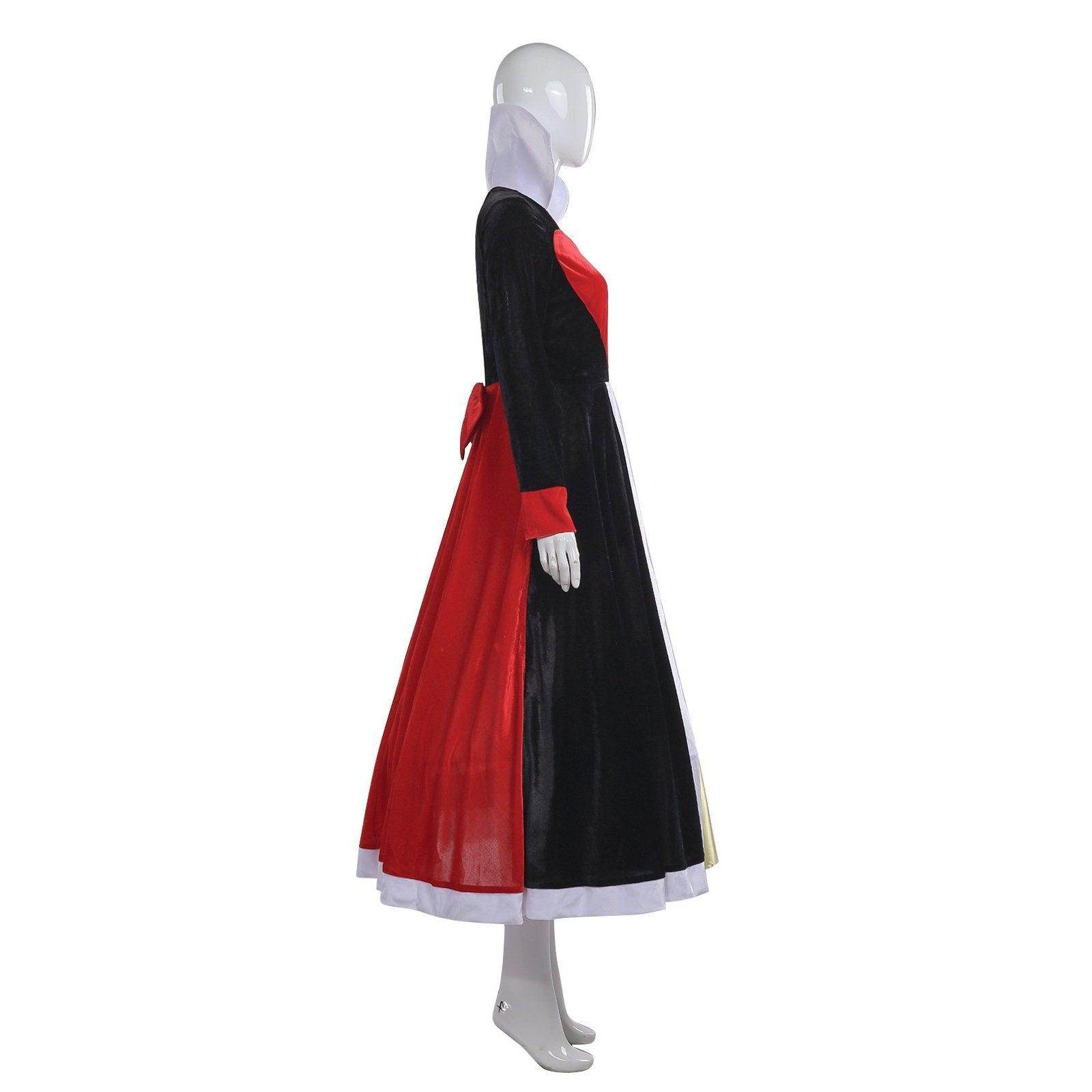 Deluxe Queen of Hearts Costume Dress Alice in Wonderland for Women - Azufun