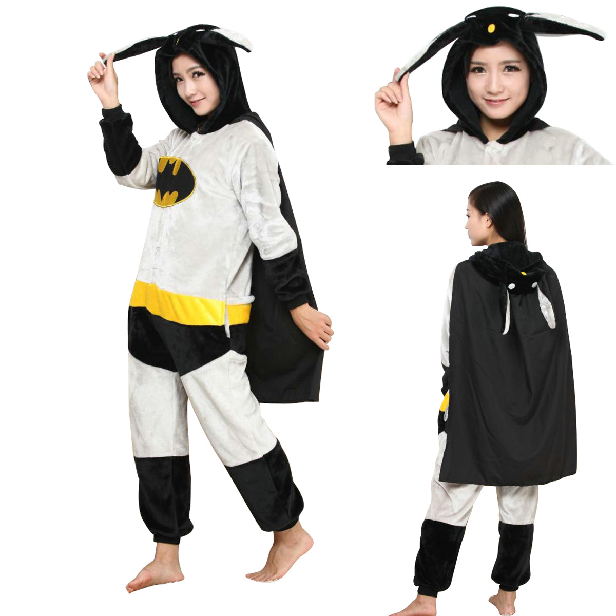 Superhero Batman Kigurumi Cosplay Onesies Pajama Costume