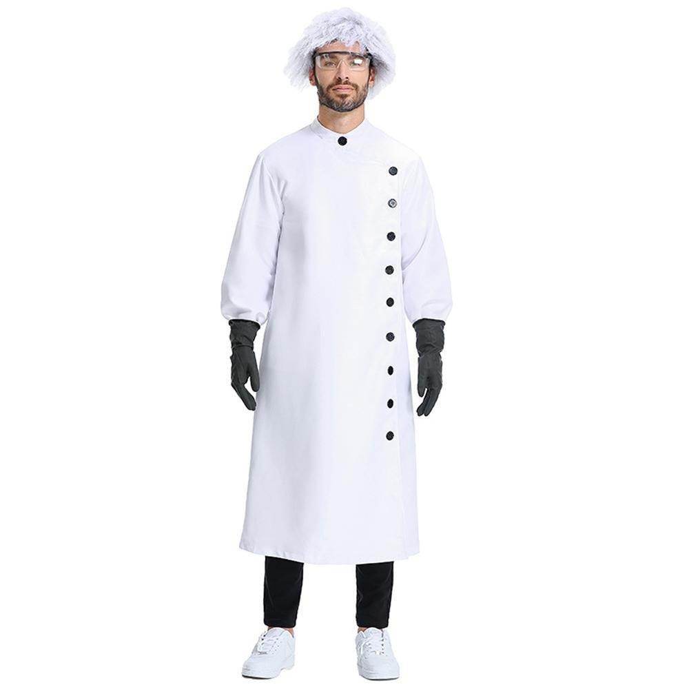 Frankenstein Mad scientist Professional Lab Coat Halloween Party Cosplay Set - Azufun