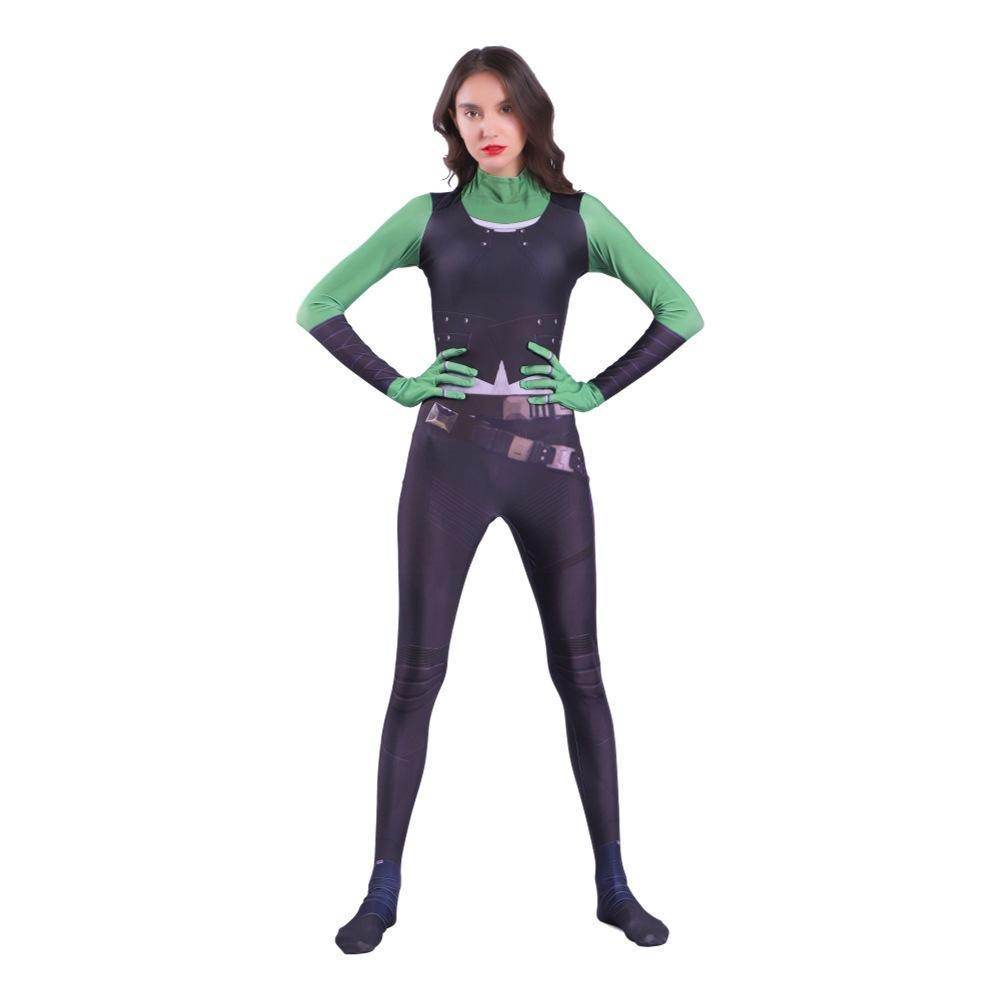 Gamora Costumes Guardians of The Galaxy Cosplay Jumpsuit Superhero Avengers Zentai - Azufun