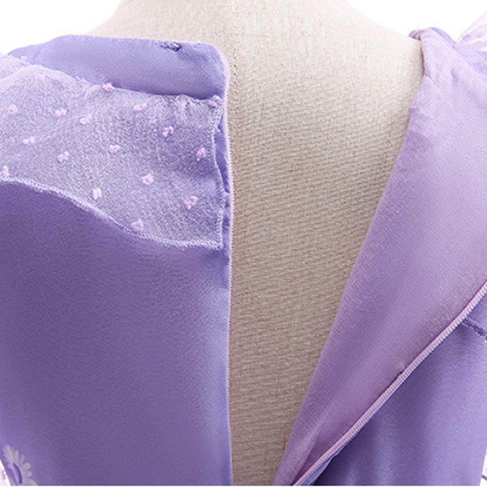 Girls Encanto Isabela Costume Cartoon Princess Dress Fancy Party Outfits - Azufun