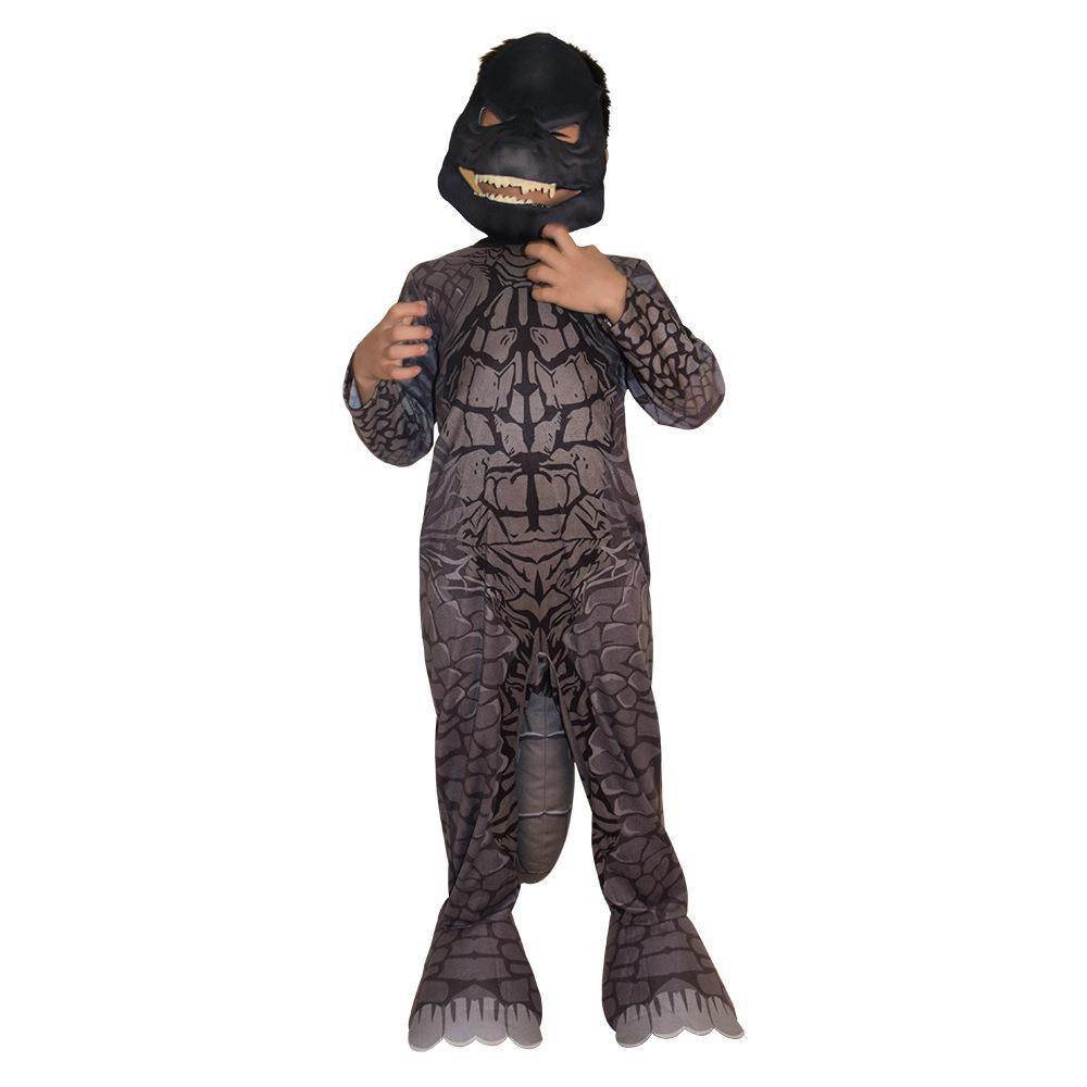 Godzilla Jumpsuit Mask Stage Performance Cosplay Costumes Printing Kids - Azufun