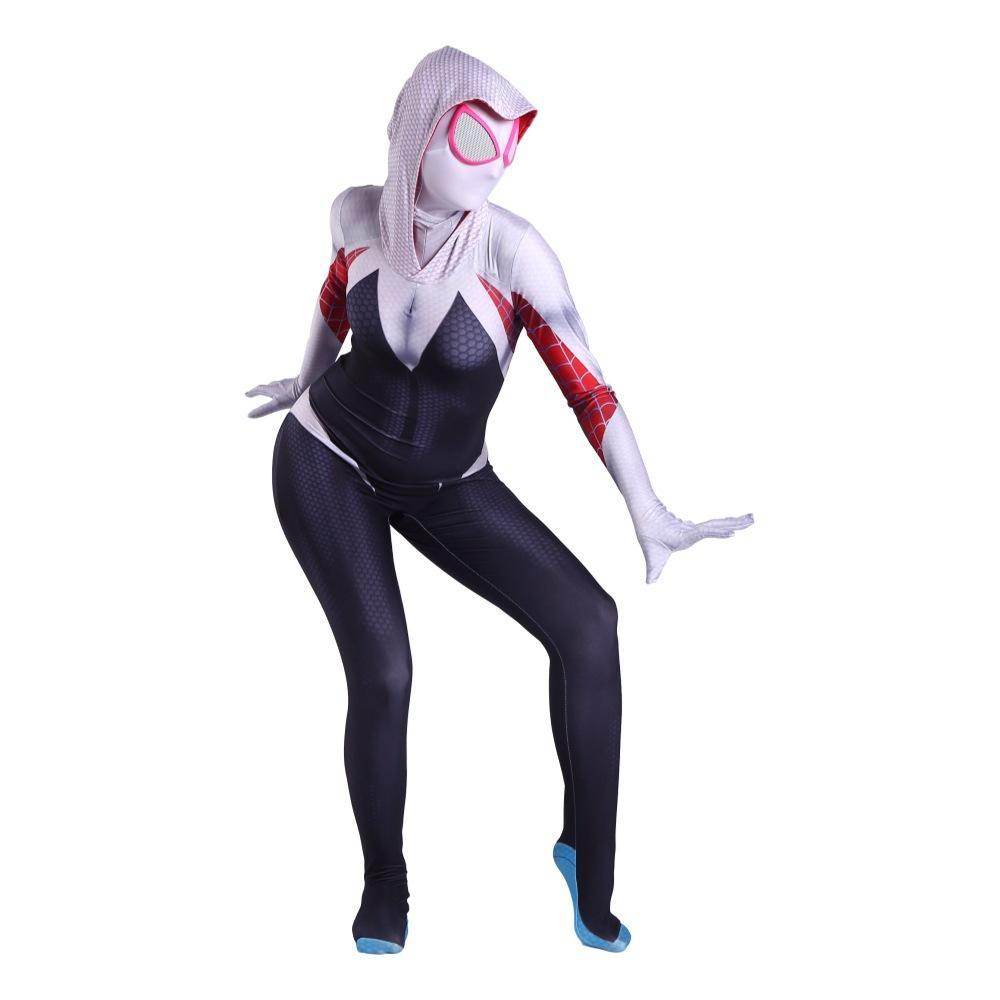 Gwen Stacy Spider-man Costume Costume Zentai Jumpsuit Bodysuit Adult Kids - Azufun