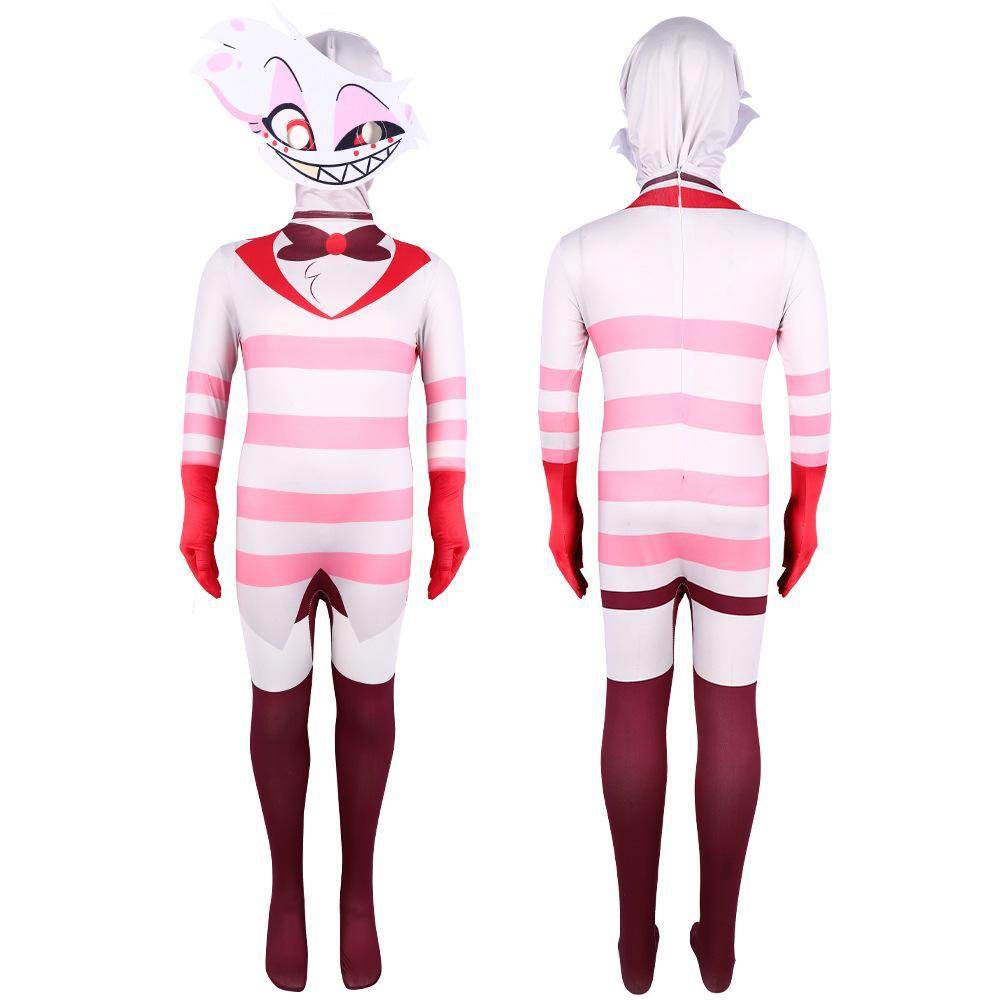 Hazbin Hotel Angel Dust AD Jumpsuit Adult Kids Cosplay Costume Carnival - Azufun