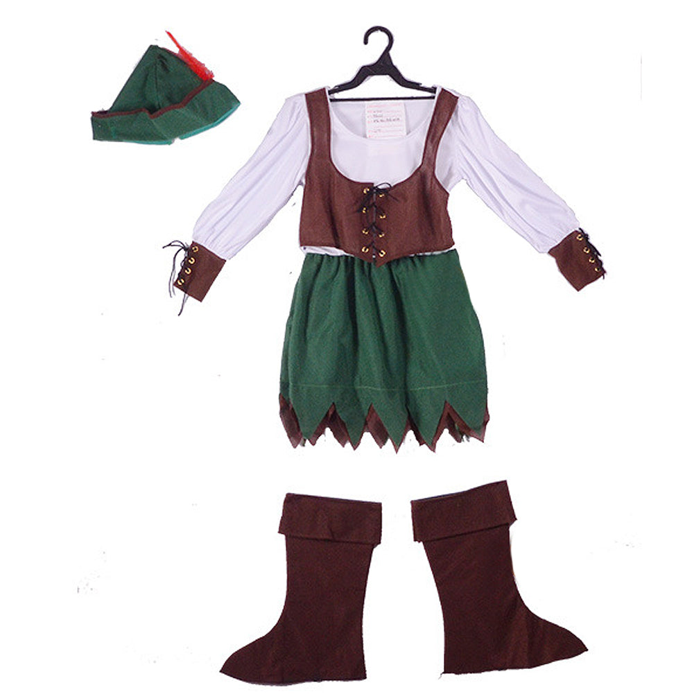 Classics -Peter Pan Child kids cosplay Costume Halloween Dress