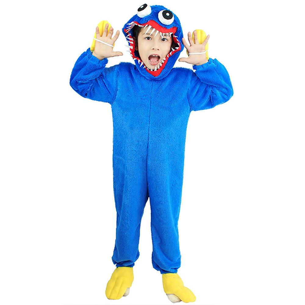 Poppy Playtime Huggy Wuggys Plush Halloween Costume Kids Cosplay Jumpsuit