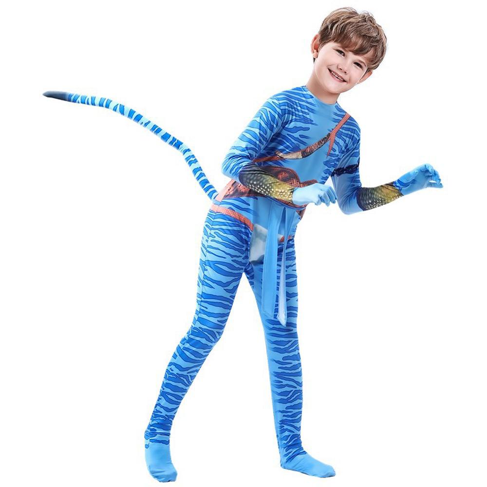 Avatar: The Way of Water Cosplay Costume kids zentai costume jumpsuit