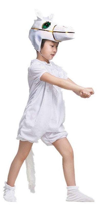 White Horse Animal Cospaly Wear Kigurumi Cute Kids Costume Child Gift
