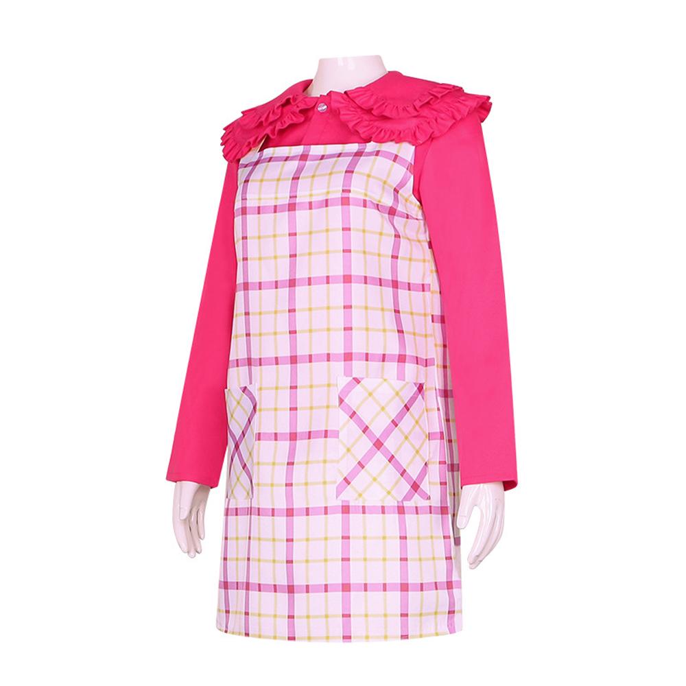 Wednesday Cosplay Costume Enid Sinclair Pink Dress Halloween Outfit for Women