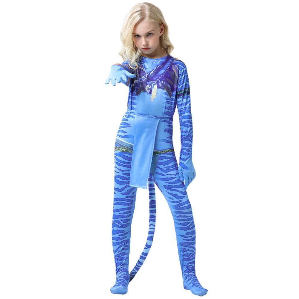 Avatar: The Way of Water Cosplay Costume kids zentai costume jumpsuit
