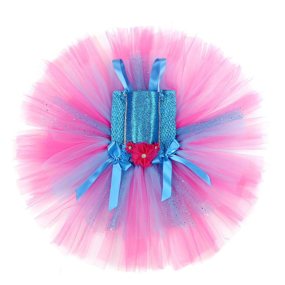 Magic Hair Anime Costume Fairy Princess Stage Role Play Dress Wig Halloween Birthday Party for Girls